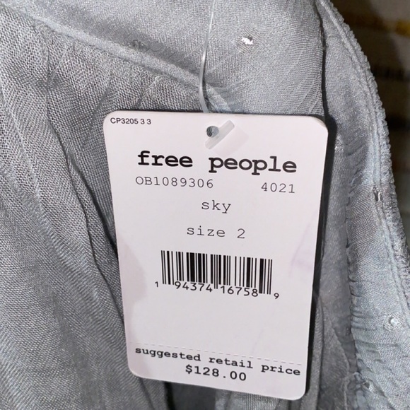 Free people gray long beaded skirt - Picture 2 of 2